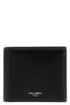 Dolce & Gabbana Black Card Holder With Logo On Front In Leather Man In Black