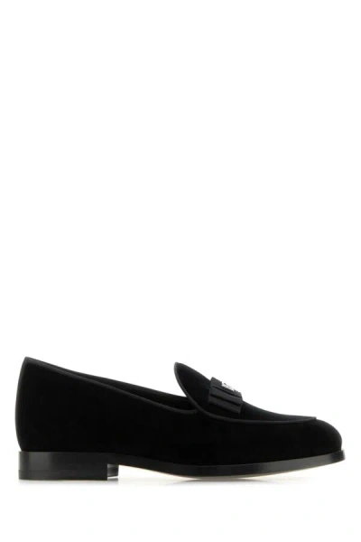 DOLCE & GABBANA DOLCE & GABBANA MEN BLACK BELT VIVALDI LOAFERS