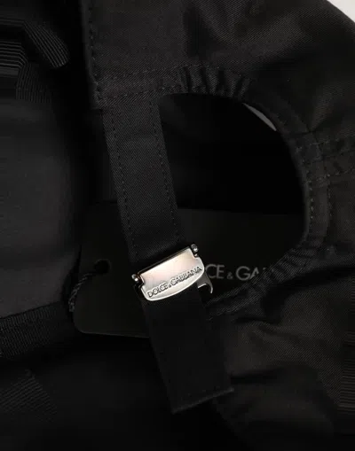 Dolce & Gabbana Men Black Cotton Baseball Cap 6 Panels Hat