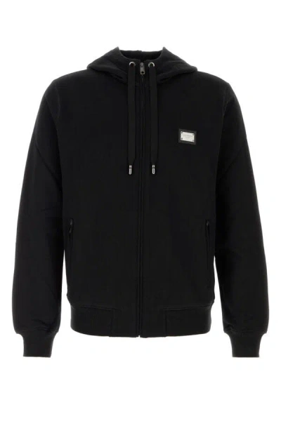 DOLCE & GABBANA DOLCE & GABBANA MEN BLACK COTTON SWEATSHIRT