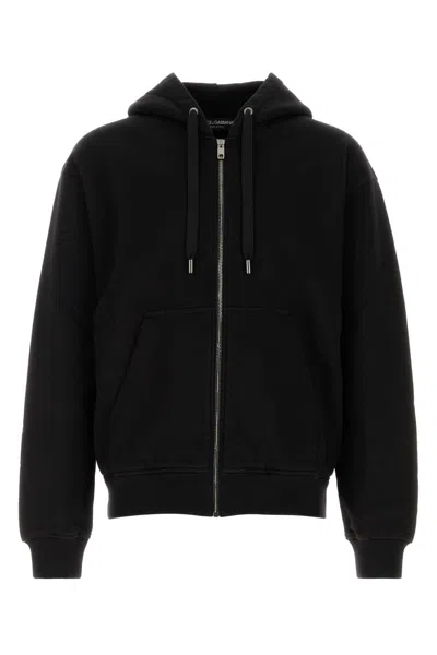 Dolce & Gabbana Men Black Cotton Sweatshirt