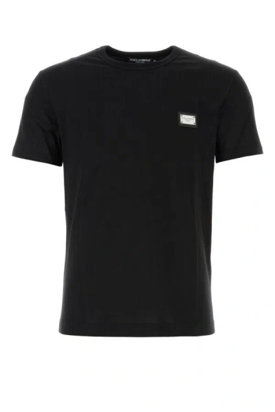 DOLCE & GABBANA DOLCE & GABBANA MEN BLACK COTTON T-SHIRT