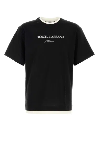 DOLCE & GABBANA DOLCE & GABBANA MEN BLACK COTTON T-SHIRT