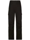 DOLCE & GABBANA MEN'S BLACK COTTON TROUSERS WITH CARGO POCKETS AND LOGO PLAQUE