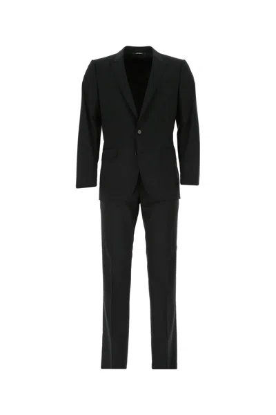 Dolce & Gabbana Men Black Light Wool Martini Suit