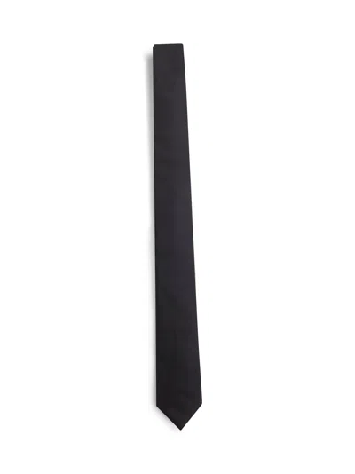 Dolce & Gabbana Men Black Silk Satin Martini Tie