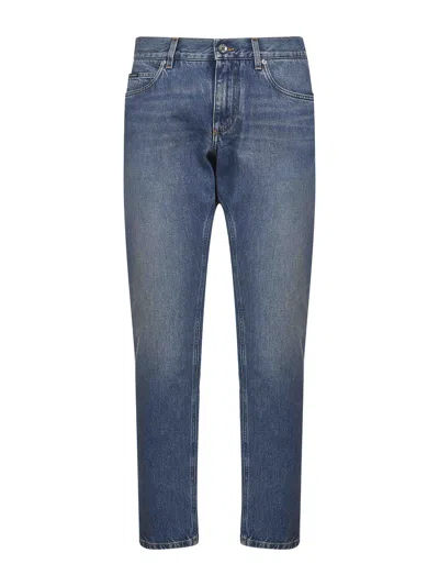 Dolce & Gabbana Men Blue Cotton Denim Regular Jeans