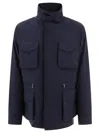 DOLCE & GABBANA MEN'S BLUE TECHNICAL FABRIC SAFARI JACKET FOR SS24