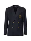 Dolce & Gabbana Blue Wool Double-breasted Blazer In Blue