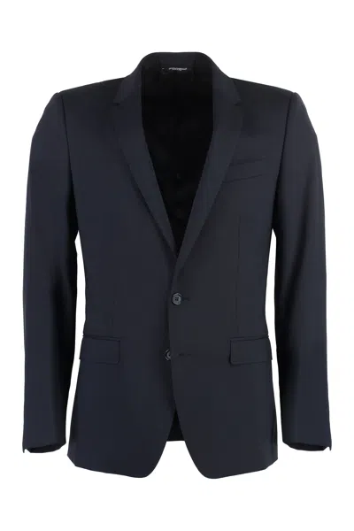 Dolce & Gabbana Men's Blue Wool Suit For Ss24