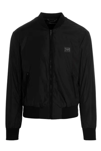 Dolce & Gabbana Men Bomber 'dg Essential' In Black