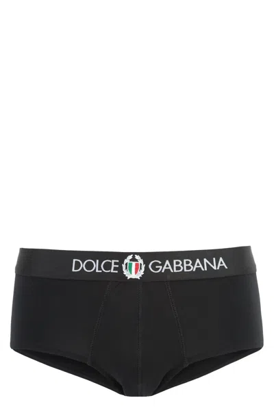 Dolce & Gabbana Brando Briefs In Stretch Cotton In Blue