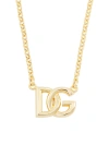 Dolce & Gabbana Men's Brass Logo Chain Necklace In Gold