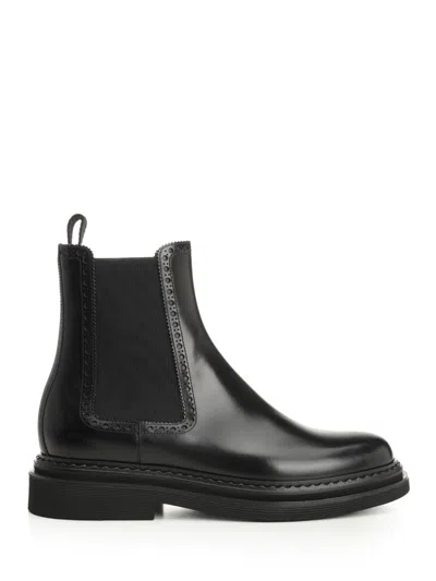 DOLCE & GABBANA DOLCE & GABBANA MEN BRUSHED CALFSKIN ANKLE BOOTS