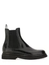 Dolce & Gabbana Men Brushed Leather Boot In Black