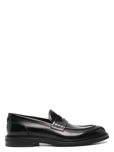 Dolce & Gabbana Men's Brushed Leather Loafer In Black