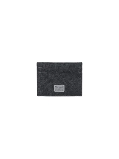 Dolce & Gabbana Men's Calf Leather Wallet With Viscose Lining In Black