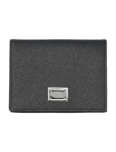 Dolce & Gabbana Men's Calfskin Wallet In Black