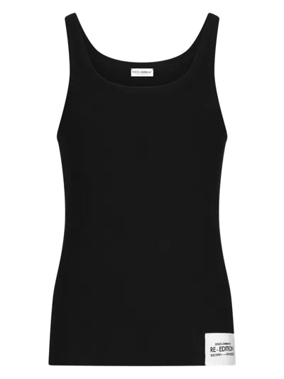 Dolce & Gabbana Men Canotta Marcello In Black