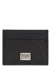 Dolce & Gabbana Black Textured Calf Leather Bi-fold Wallet In Black