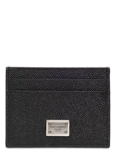 DOLCE & GABBANA MEN'S CARD HOLDER WITH LOGO PLAQUE