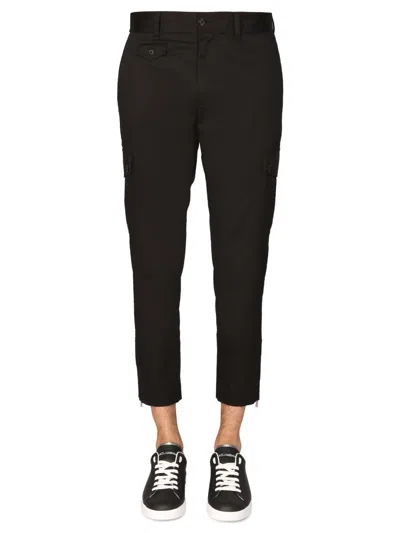 Dolce & Gabbana Men Cargo Pants In Black