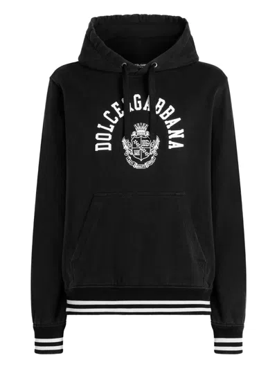 Dolce & Gabbana Men's Classic Hooded Sweatshirt In Orange
