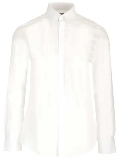 Dolce & Gabbana Sleek And Stylish Concealed Shirt For Men In White
