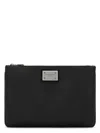 Dolce & Gabbana Clutch With Logo Plaque In Black
