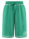 Dolce & Gabbana Logo-embroidered Jersey Track Shorts In Green
