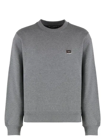 DOLCE & GABBANA MEN'S COTTON CREW-NECK SWEATSHIRT