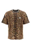 Dolce & Gabbana Leopard Print Cotton Crew-neck T-shirt In Beige