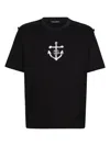 Dolce & Gabbana Blue T-shirt With Ancora Dg Print In Blue