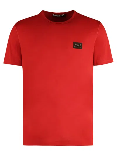 DOLCE & GABBANA MEN'S COTTON CREW-NECK T-SHIRT