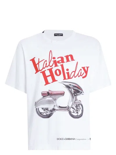 DOLCE & GABBANA MEN'S COTTON CREW-NECK T-SHIRT
