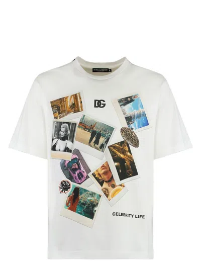 DOLCE & GABBANA MEN'S COTTON CREW-NECK T-SHIRT