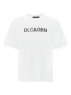 Dolce & Gabbana White Crewneck T-shirt With Contrasting Logo In White