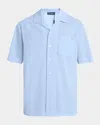 Dolce & Gabbana Dolce&gabbana Logo Embroidered Camp Shirt In Blue