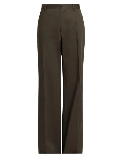 Dolce & Gabbana Flared Trousers In Marrone