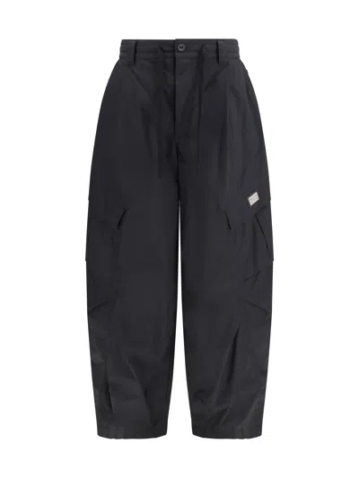 Dolce & Gabbana Men Cotton Gabardine Pants In Black