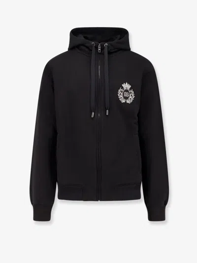DOLCE & GABBANA DOLCE & GABBANA MEN COTTON SWEATSHIRT WITH LOGO PATCH