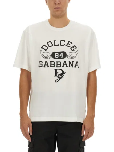 Dolce & Gabbana Men Cotton T-shirt In White