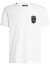 Dolce & Gabbana White Heraldic Patch Cotton T-shirt In White