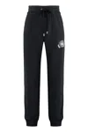 Dolce & Gabbana Logo Print Sweatpants With Zippered Pocket In Black