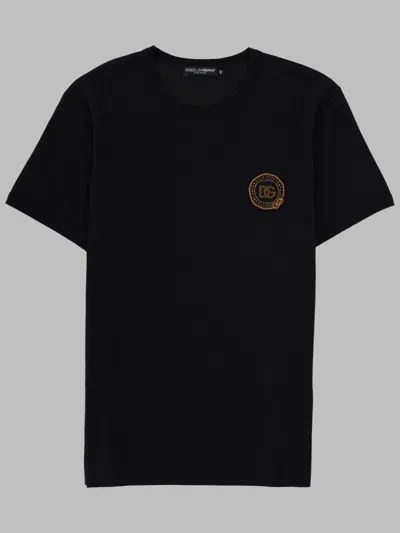 DOLCE & GABBANA DOLCE & GABBANA MEN'S COTTON T-SHIRT WITH PATCH