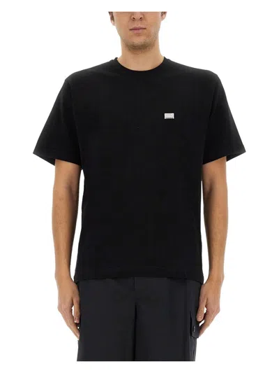 DOLCE & GABBANA MEN'S COTTON TSHIRT WITH PLAQUE