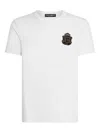 Dolce & Gabbana Heraldic Patch Short Sleeve T-shirt Size 48 In Bianco