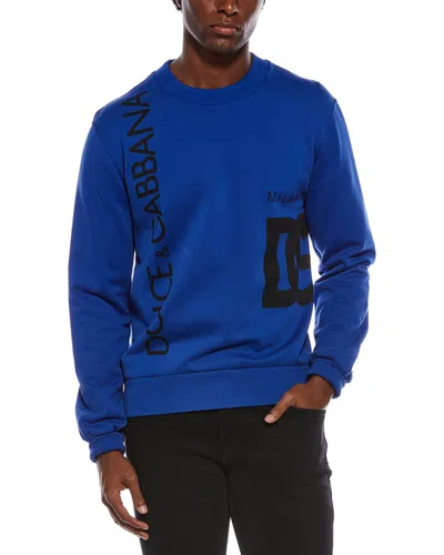 Dolce & Gabbana Men Crewneck Sweatshirt In Blue