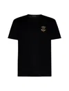 Dolce & Gabbana Embroidered Bee And Crown Cotton T-shirt In Black