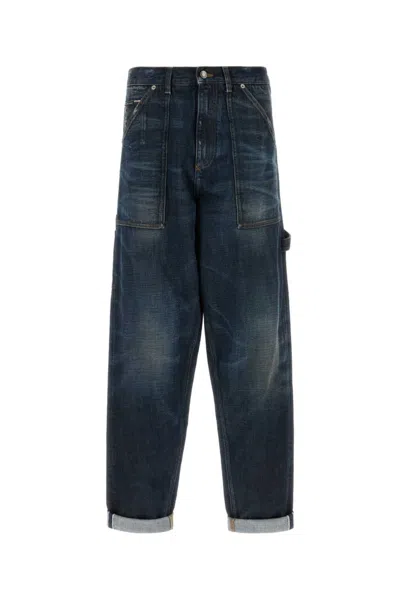 DOLCE & GABBANA DARK BLUE SOLID JEANS